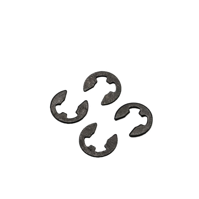 M1.2/M2/M3/M4/M5 E-Type Spring Snap Ring Set 304 Stainless Steel & Carbon Steel Black for Shaft Installation