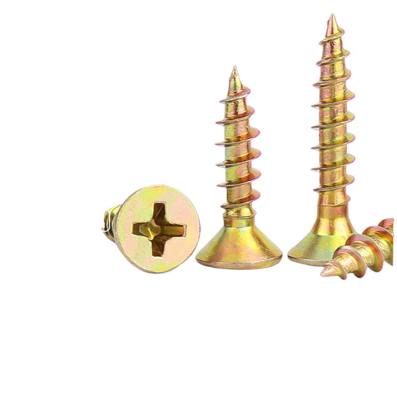 M3 M3.5 M4 M5 Galvanized Countersunk Head Self-Tapping Fiberboard Nails Woodworking Wood Board Wall Board Screws for Furniture Making Carpentry Renovation Wall Panel Installation