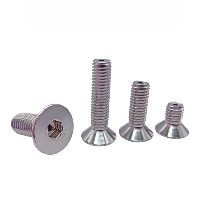 M2-M16 304/316 Stainless Steel Screw Countersunk Hex Hollow Exhaust Vacuum Through-Hole Bolt