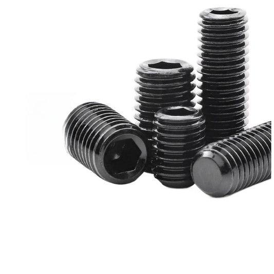 Grade 12.9 High Strength Hexagon Flat End Set Screws Black Headless Allen Socket Set Screws for Machinery and Equipment Fixing