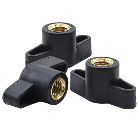 M5/M6/M8  4.8 grade black Z-shaped blind hole nut spot wholesale plastic hand screw rubber head nut for Industrial Equipment & Household Installation
