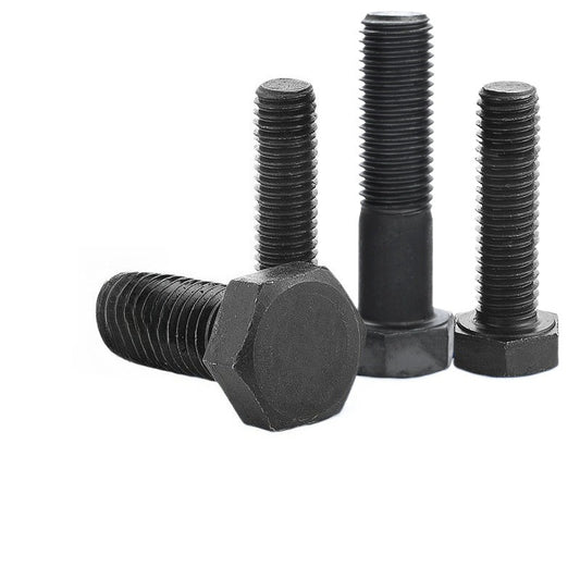M5/M6/M8 Grade 12.9 High Strength Hexagon Bolts Carbon Steel Black Half-tooth Hexagon Bolts Full-tooth Bolts