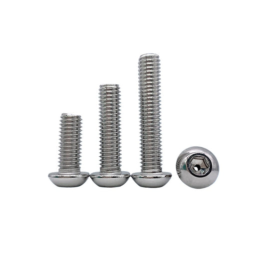 M2.5-M12 304/316 Stainless Steel Exhaust Screw Hex Socket Round Head Hollow Punching Vacuum Through Hole Threaded Screw