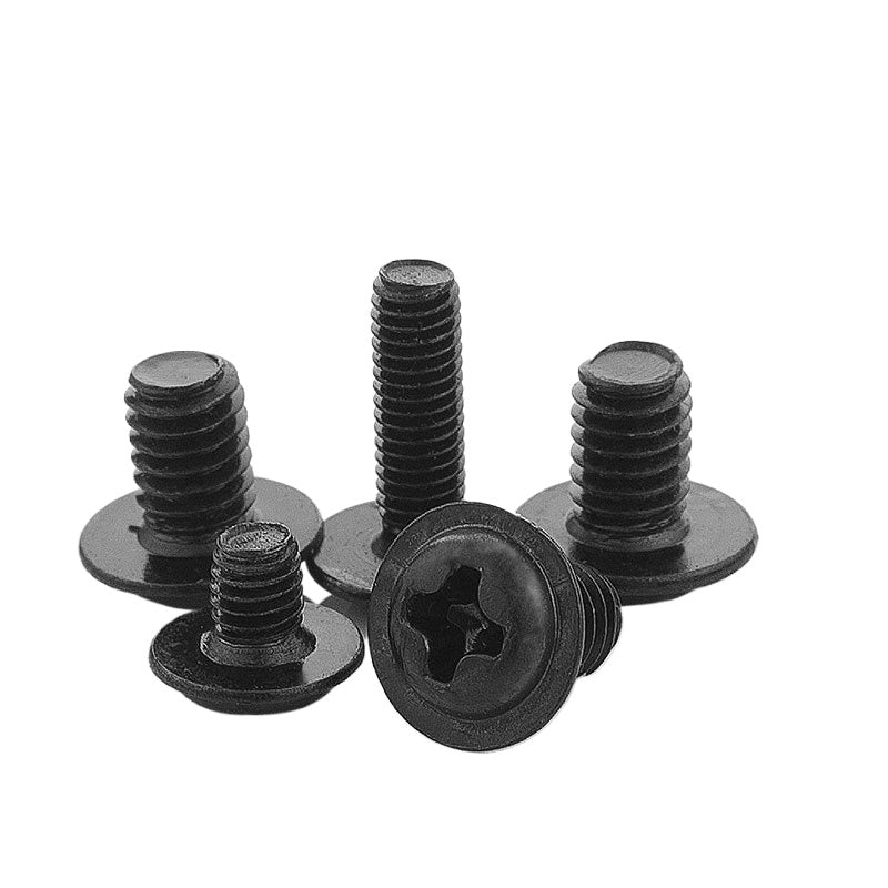 M2.5 M3 M4 M5 Cross Pan Head Screws with Washer & Self-Tapping Teeth for Furniture & DIY Assembly