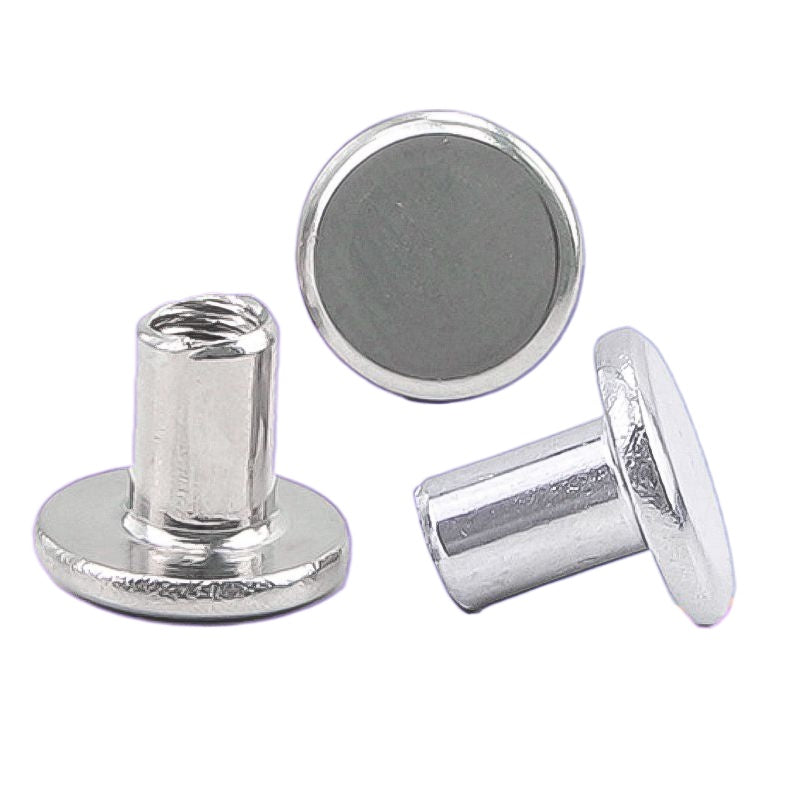 φ 4/φ 5 Nickel-plated carbon steel mother and child rivets, mother and child screws, iron mother nails, lock album, ledger nails letter screws  for Album & Leather Craft