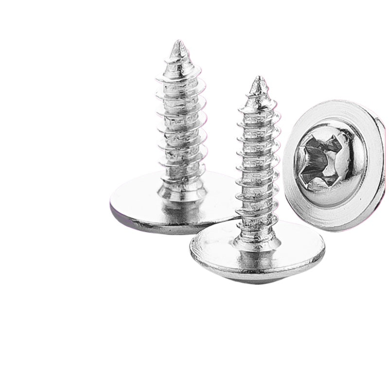 M2 M2.6 M3 M4 304 Stainless Steel Phillips Round Head with Pad Self-Tapping Screws for Electronics and Furniture Assembly