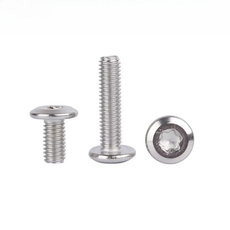 M2-M12 304 Stainless Steel Pair Lock Screw Chamfered Plum Blossom Big Flat Head Furniture Fastener
