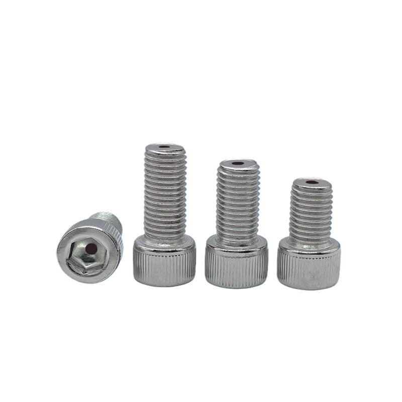 304 Stainless Steel Left-Hand Thread Screw Hex Socket Hollow Vacuum Exhaust Cylinder Head Reverse Fastener