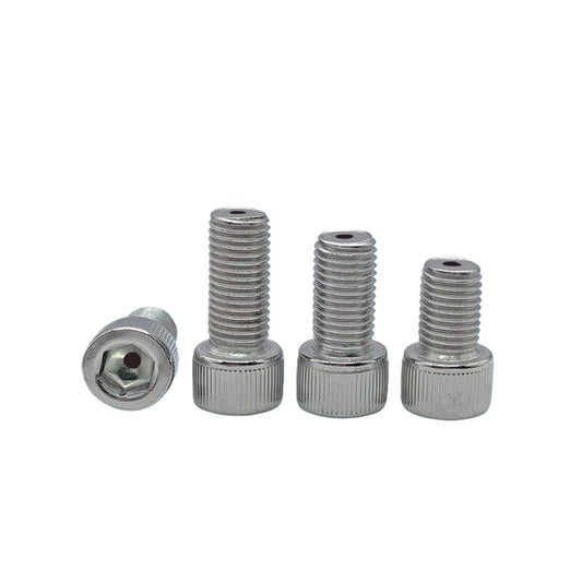 304 Stainless Steel Left-Hand Thread Screw Hex Socket Hollow Vacuum Exhaust Cylinder Head Reverse Fastener