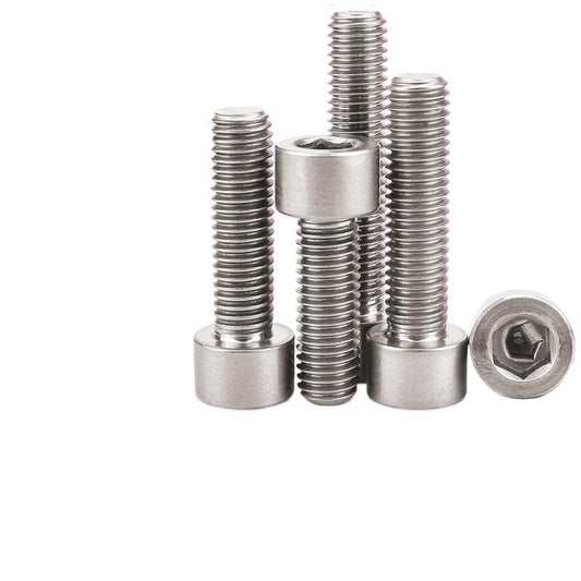 M3/M4/M5/M10 Pure titanium cup head hexagonal screw titanium natural cylindrical head hexagonal bolt screw for Equipment Assembly & Fixing