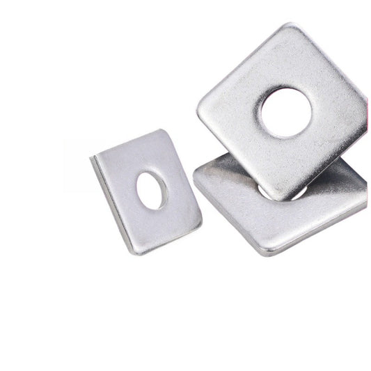 M3/M4/M6/M8/M12  201 Stainless Steel Square Washers - Enlarged Thickened Flat Square Gaskets for Industrial Machinery and Furniture