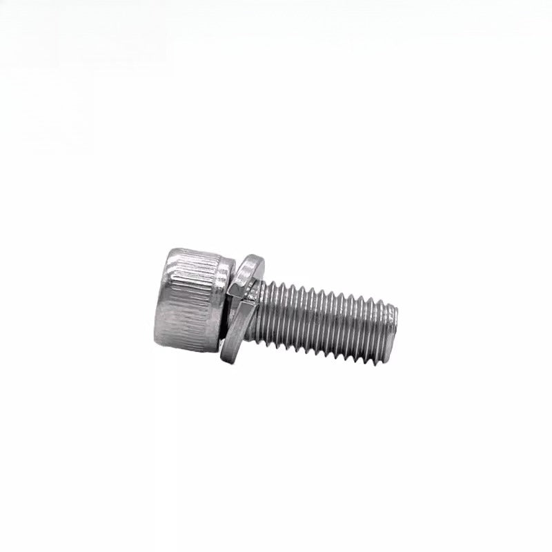 1/4-28 UNF Screw  304 Stainless Steel  Screw  American Torx Cylindrical Head 2-in-1 Precision Machine Screw (With Spring Washer)