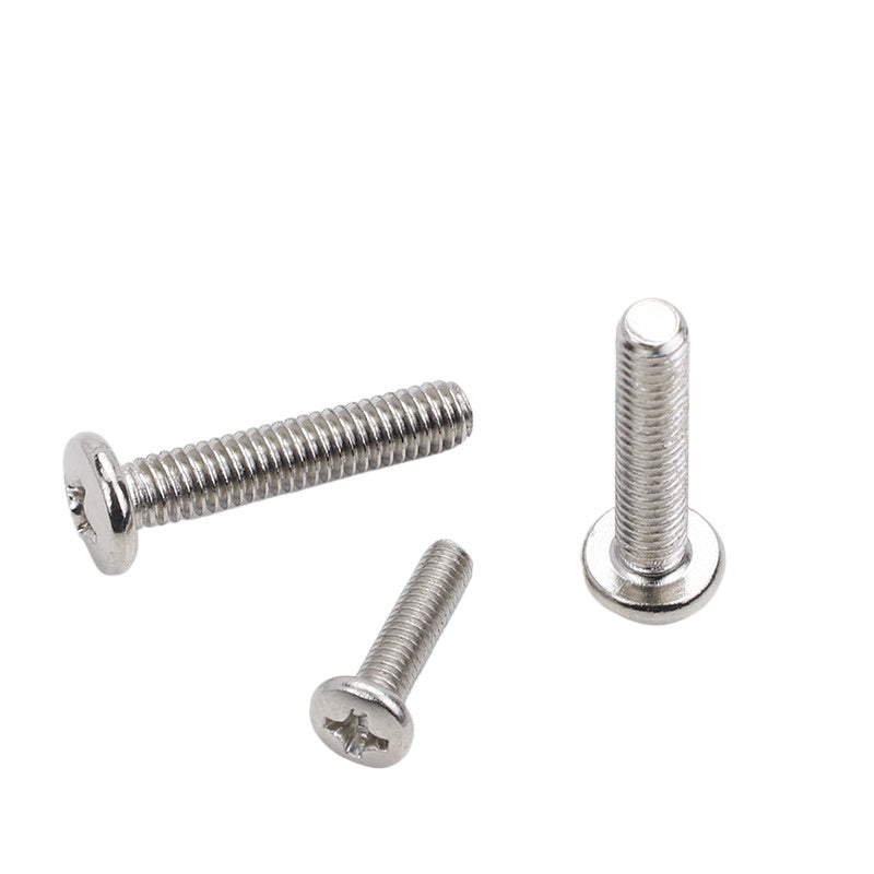 M2.5 M3 M4 M5 Nickel Plated Iron Cross Large Round Head Screws Carbon Steel Large Disc Head Screws for Furniture & Electronics