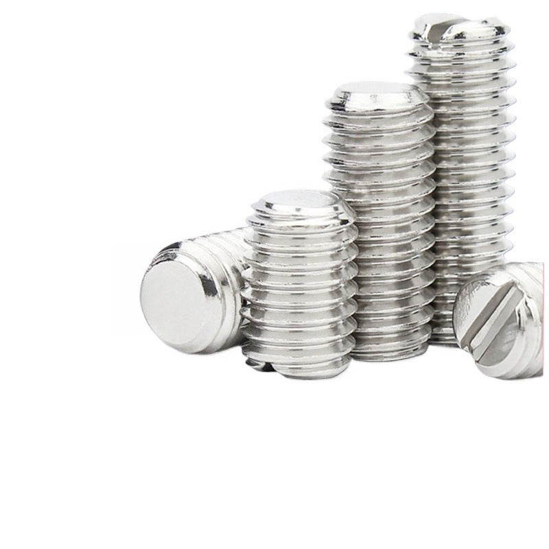 M3 M4 M6 M8 304 Stainless Steel Headless Flat-End Set Screw – Slotted for Machine Maintenance & Fastening