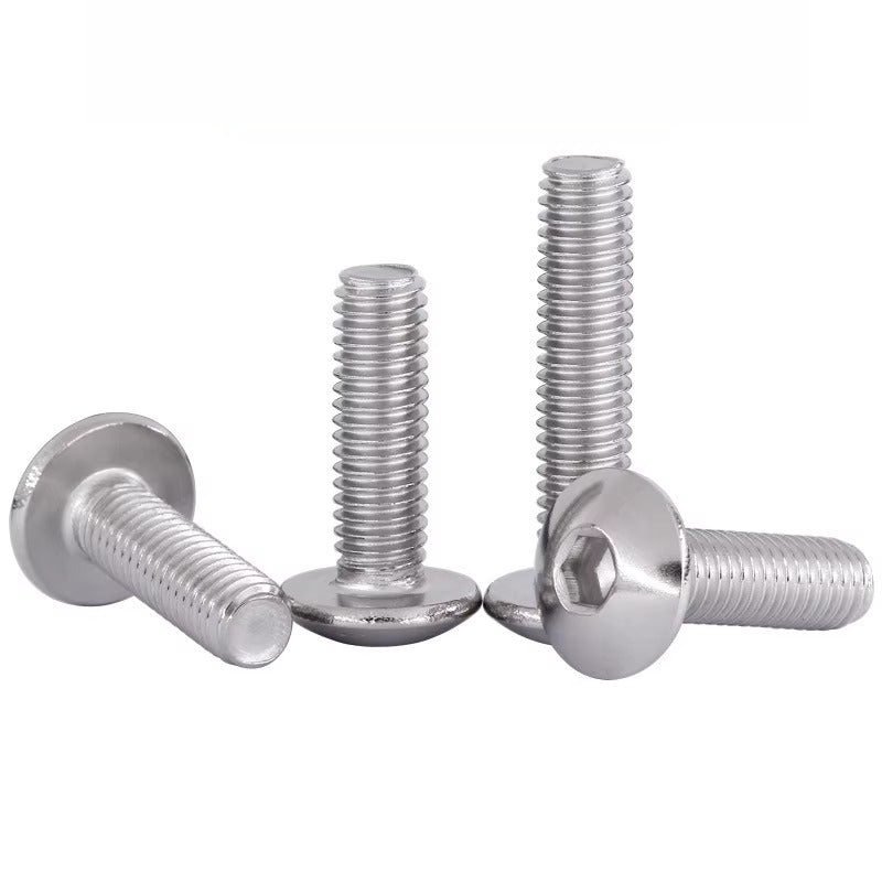 M2-M10 304 Stainless Steel  Screw  Large Flat Mushroom Head Internal Hex Umbrella Bolt