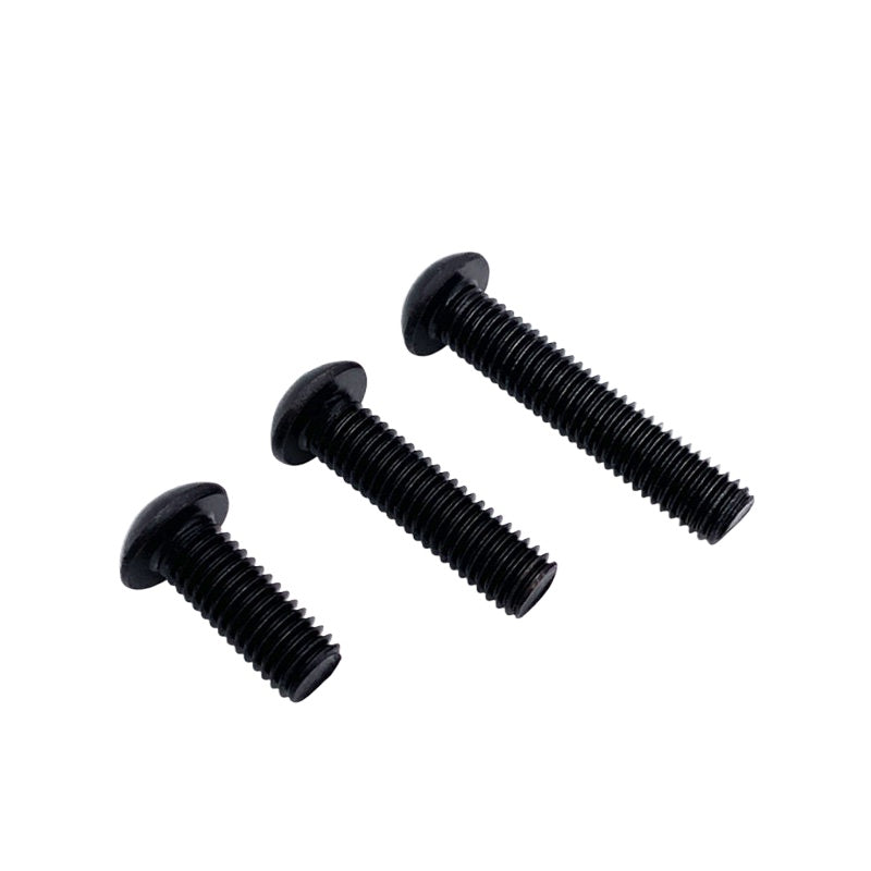 Grade 10.9 Black Oxide Round Cup Mushroom Head Hexagon Screws | BSW Imperial Sizes 3/16-24, 1/4-20 | High-Strength Fasteners