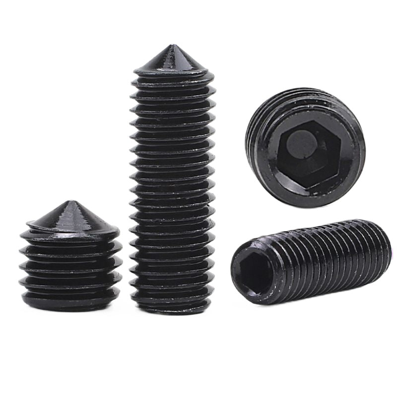 M3/M4/M5/M6/M8 304 stainless steel Black-plated zinc inner hexagonal tip rice screw black setting machine rice for Equipment Fixing & Assembly