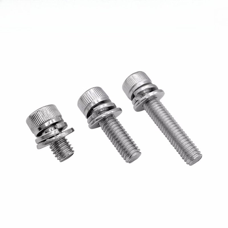 DIN912 304 Stainless Steel Cup Head Combination Screw Hexagonal Extra Large/Small Elastic Pad Assembled Screw