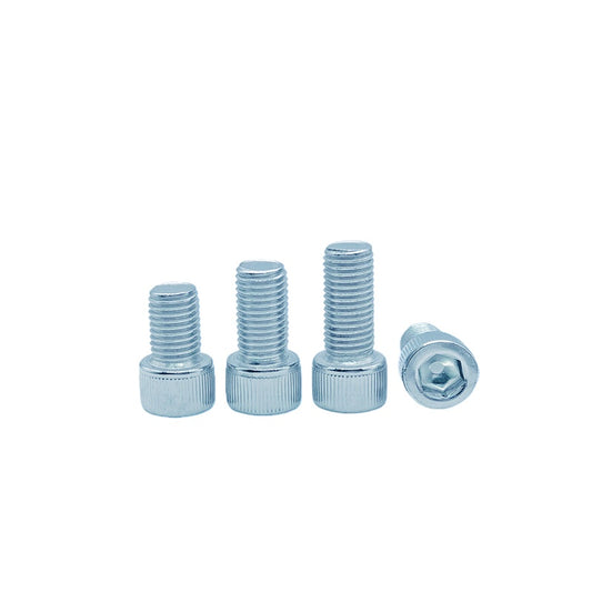DIN912 M4-M10 12.9 Grade Blue-White Zinc Screw Cylindrical Head Hex Knurled Cup Head Fastener