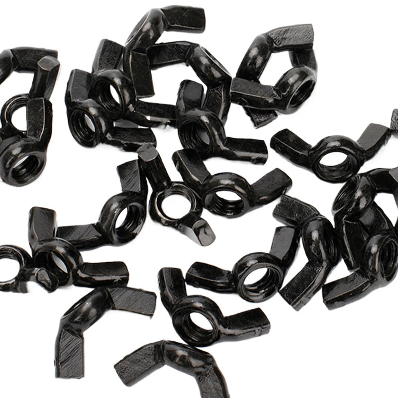 M5/M6/M8/M10 Black butterfly nut hand screw butterfly nut iron carbon steel ingot claw nut cap  for Construction & Machinery