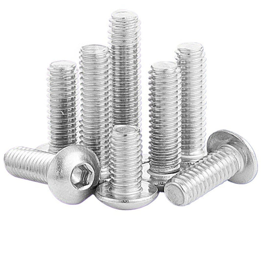 M2/M6/M12 316 Stainless Steel Round Head Hex Bolts Pan Head Hex Screws Half Head Screws for Hardware & Machinery Assembly