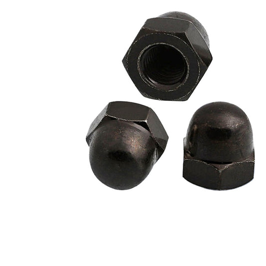 M8M10M12 304 stainless steel black nut 201 semi-round head cover nut manufacturer spherical integrated cover nut