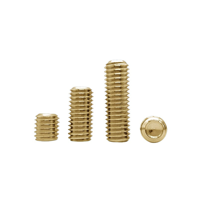 10#-32 UNF US Imperial Set Screw Copper Hex Flat/Concave End Fine Tooth Machine Fastener