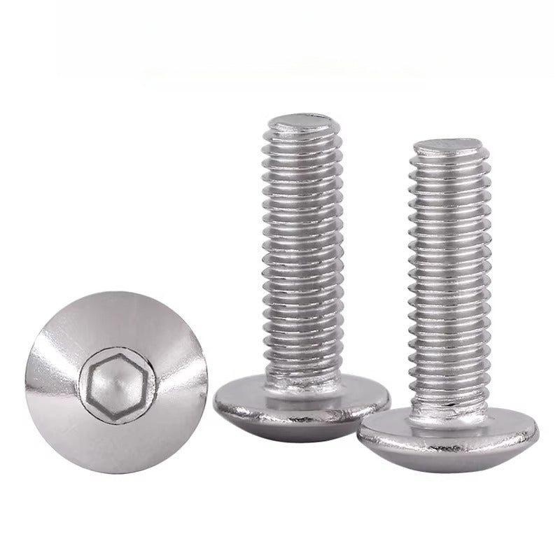 M2-M10 304 Stainless Steel  Screw  Large Flat Mushroom Head Internal Hex Umbrella Bolt