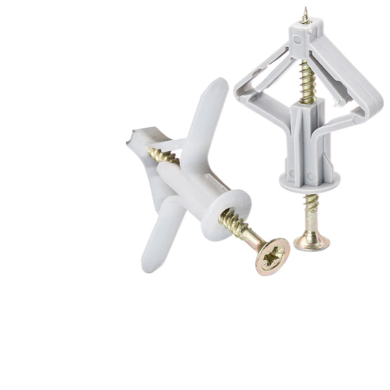 M8 Aircraft Expansion Screw Butterfly Hollow Wall Gypsum Board Plastic Expansion Plug Self-Tapping Anchor