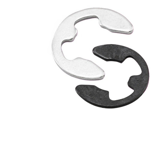 M1.2/M2/M3/M4/M5 E-Type Spring Snap Ring Set 304 Stainless Steel & Carbon Steel Black for Shaft Installation