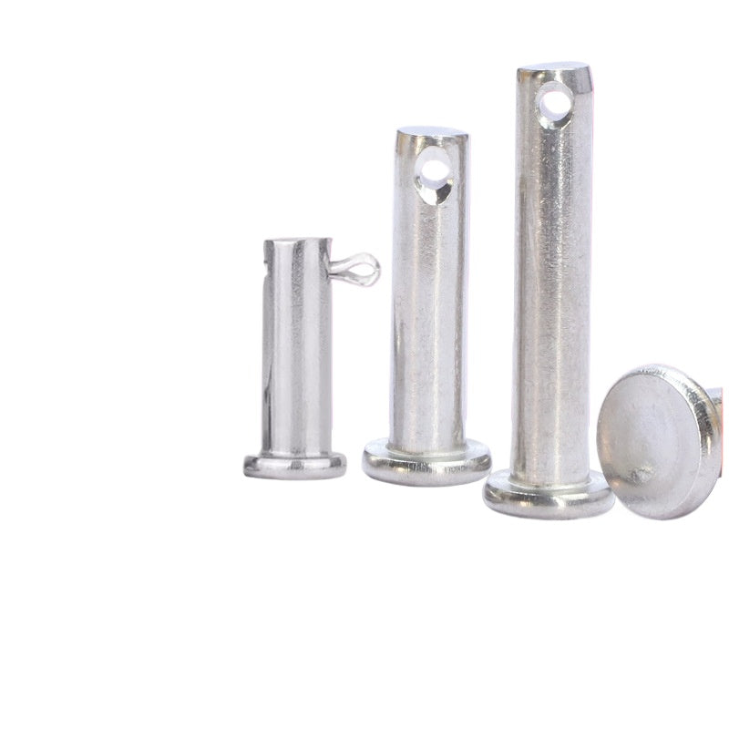 M3M4M5M6M8M10 304 Stainless Steel Pin Flat Head Holed Latch Locating Pin Fixed Pin Cylinder Pin  for Furniture & Equipment Connection